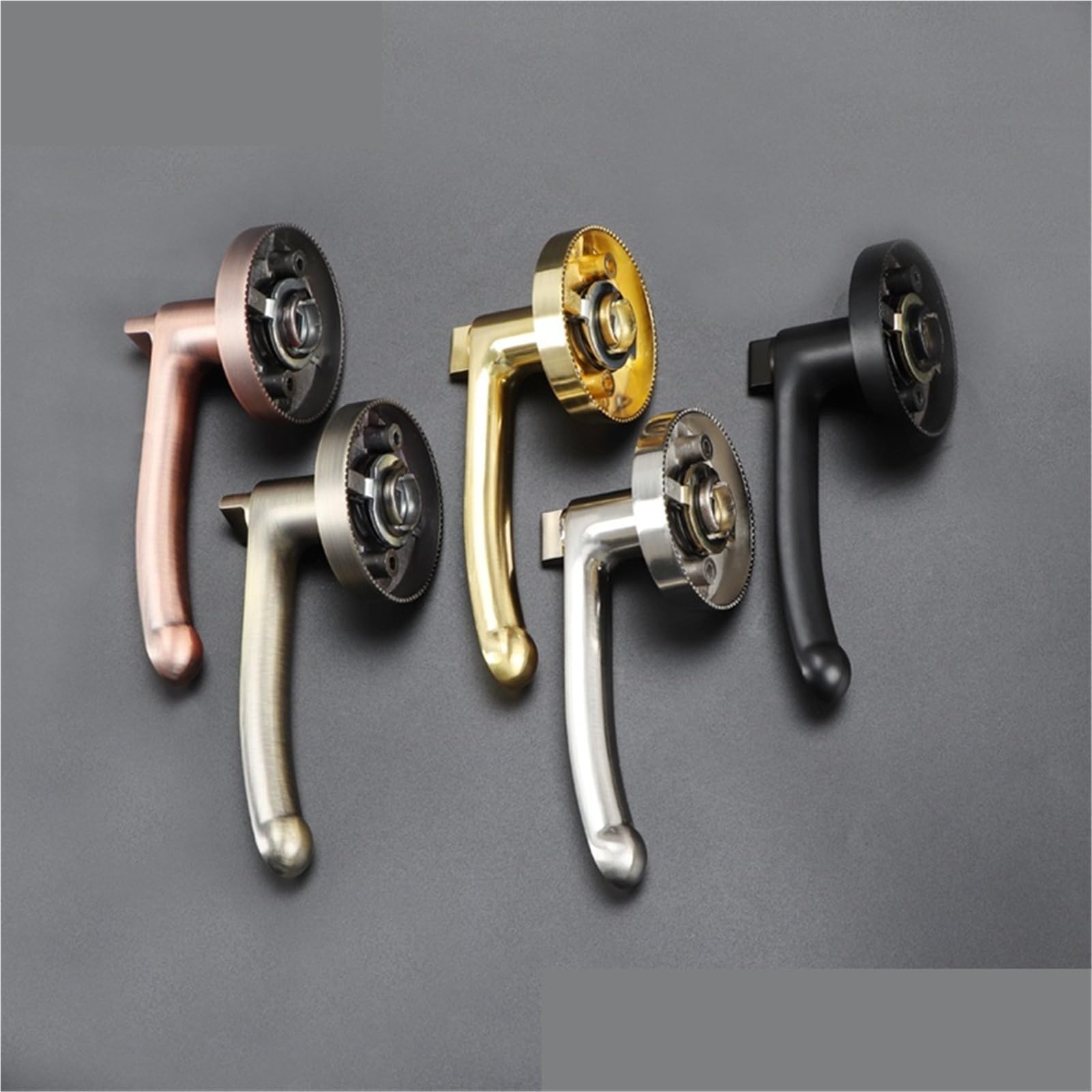 Serrure de porte ronde anti bruit mécanisme 3 leviers axe 60mm