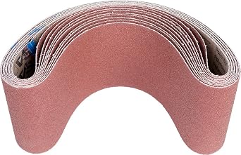 PFERD 49464 Benchstand Abrasive Belt, Aluminum Oxide A, 48" Length x 6" Width, 36 Grit Pack of 10