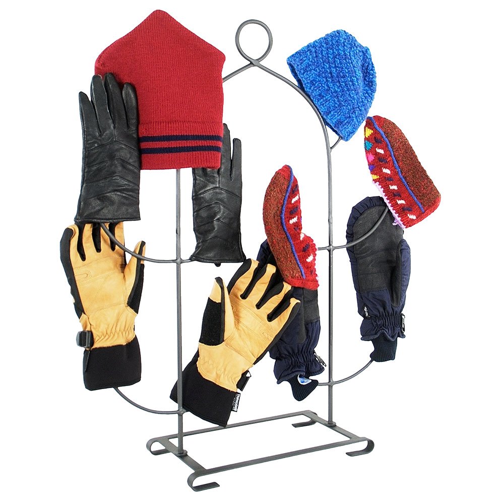 Minuteman International Mitten/Hat Drying Rack Tree, Graphite