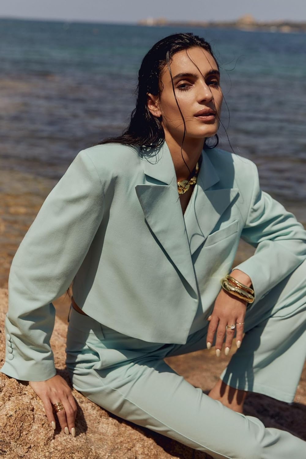 Women's Cropped Oversized Blazer - Parent