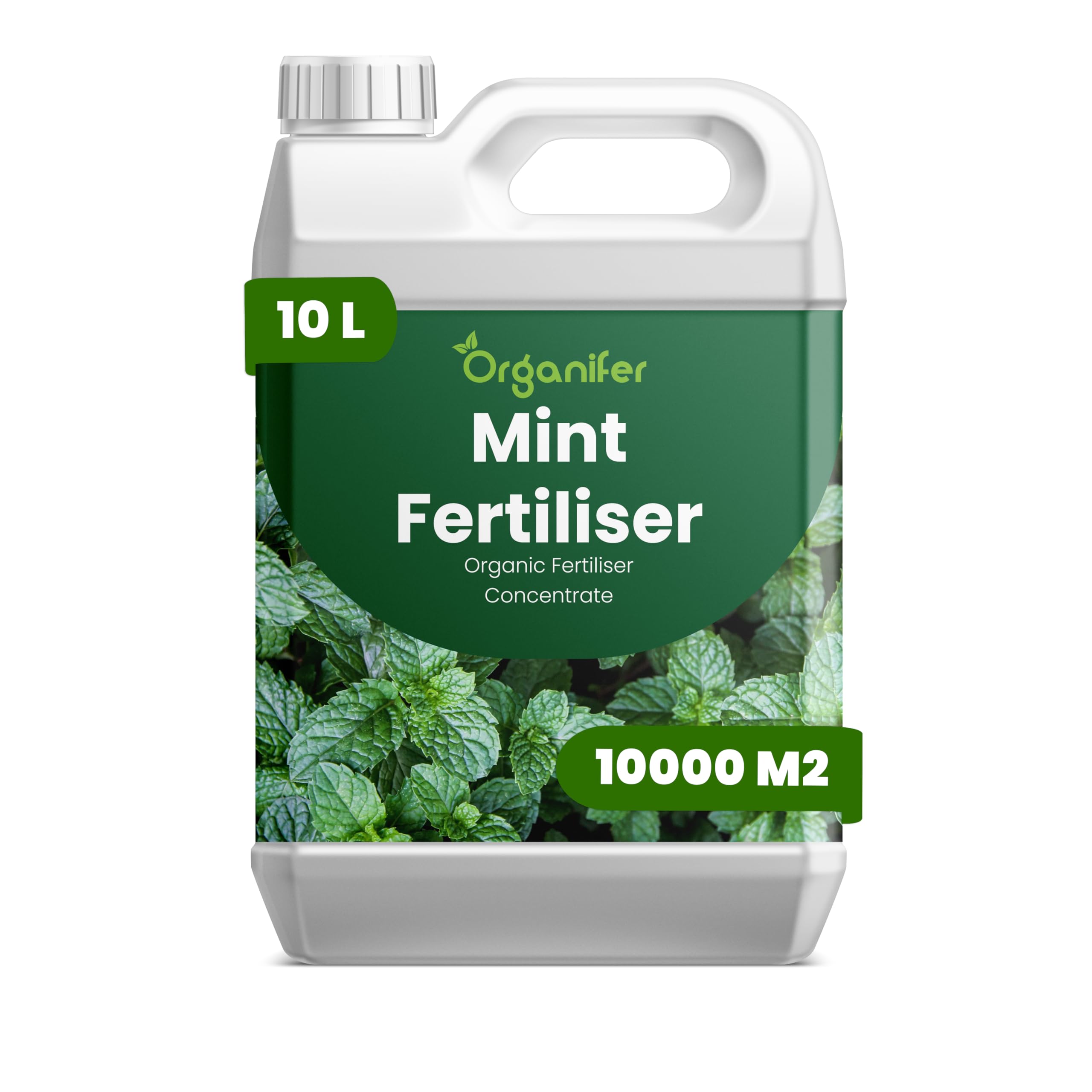 Mint Flüssigdünger - 10L - NPK 2-1-8 | Flüssig-Pflanzendünger Für Garten - Balkon Und Große Kräuterbeete - Organifer