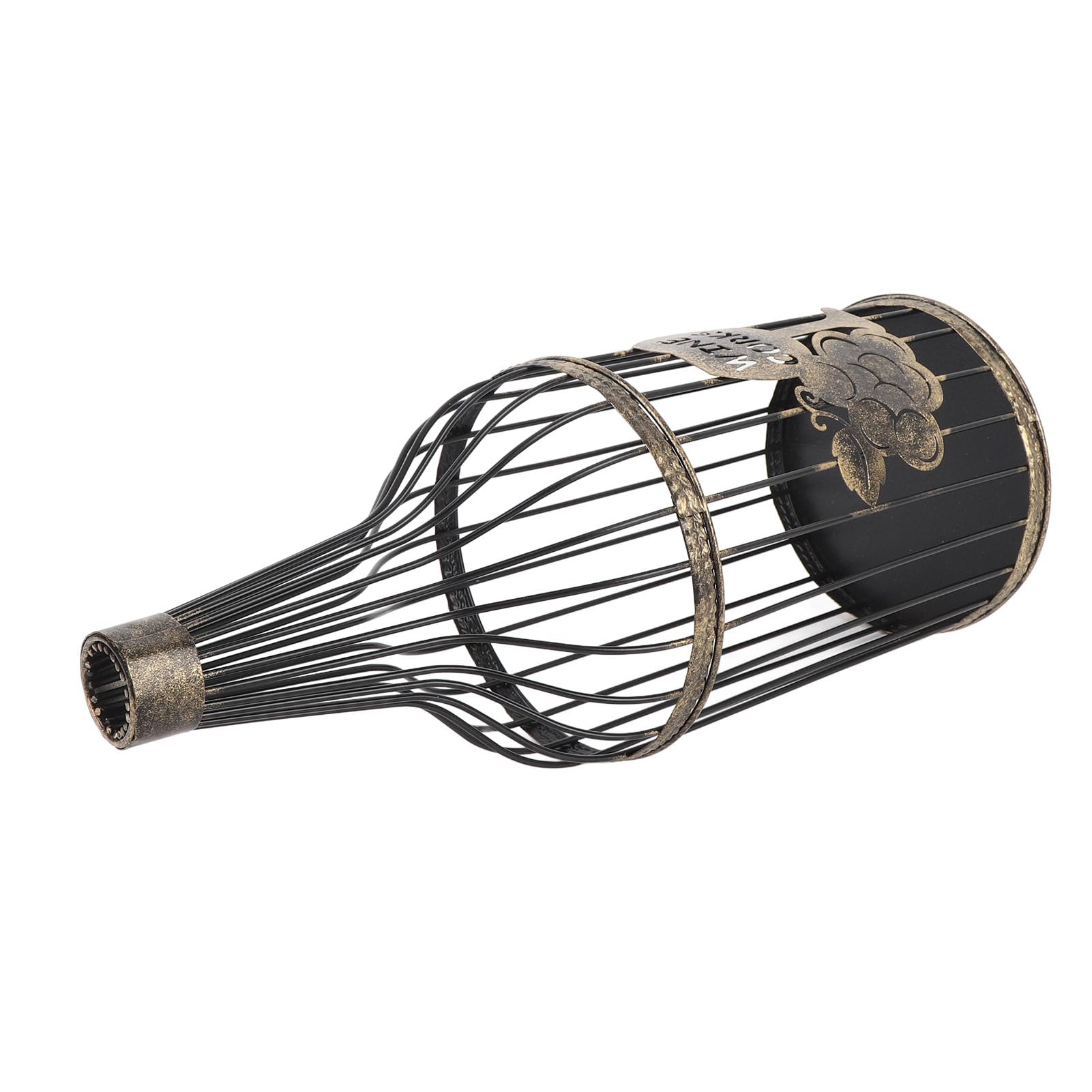 Luocute Portatappi per Vino in Metallo, Scatola Portaoggetti Decorativa in Sughero per Vino di Grande capacità, Fascino Rustico, Design Elegante, Contiene 60 Tappi di Sughero, Materiale