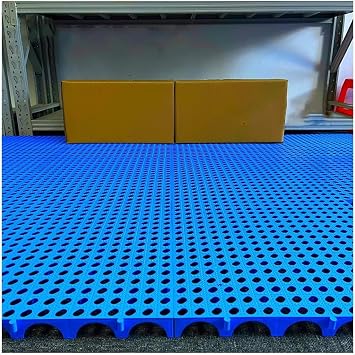 Plastic Pallet Storage Pallet Lightweight Nestable Floor Pallet Breathable Grid Garage Supermarket Warehouse Item Racking Moisture Resistant Pallet100X100X3cm