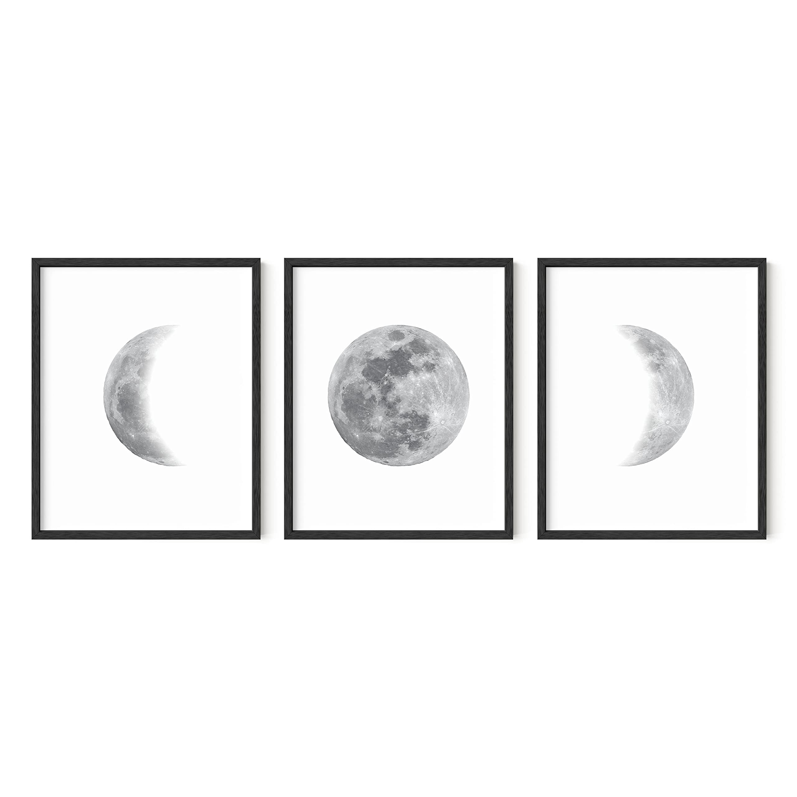 Buy HAUS AND HUES Moon Phases Wall Art for Bedroom Set of 3 Moon Phases