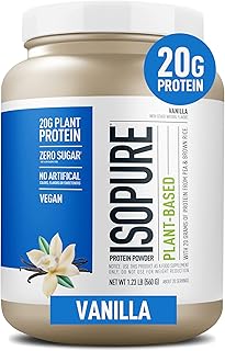 Isopure Vanilla Vegan Protein Powder, with Monk Fruit Sweetener & Amino Acids, Post Workout Recovery, Sugar Free, Plant Ba...