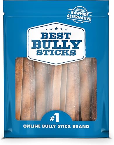 Miniatura 1 de Best Bully Sticks All-Natural Premium - Palitos masticables jumbo de 6 pulgadas para perros grandes, horneados y empaquetados en Estados Unidos,