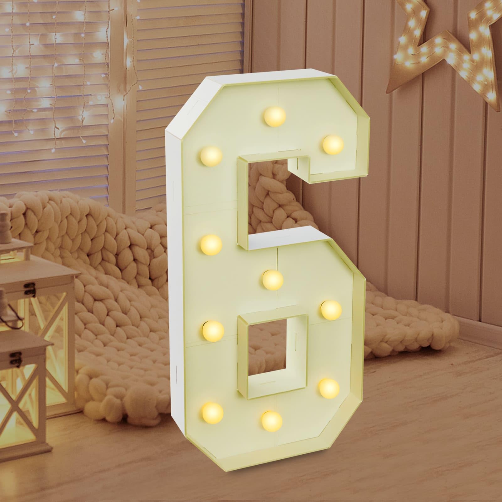Chiffres Lumineux LED 2000-3000K en Hauteur 100cm, Décoration d'Anniversaire, Lumineux Géant Chiffres 0 à 9 Pour Anniversaire, Mariage, Fête, Nouvelle Année (6)