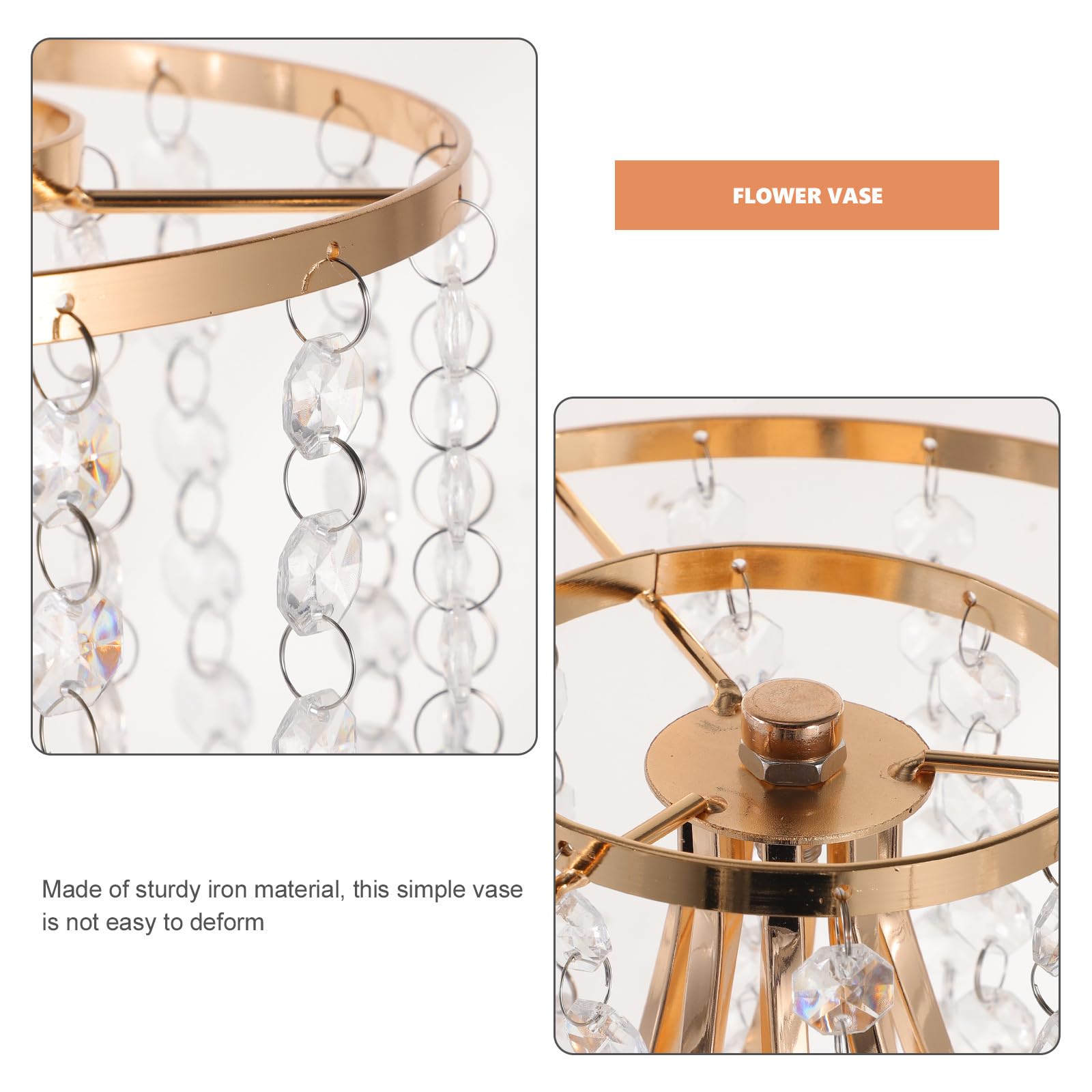 Operitacx Metallvase Klein für Trockenblumen Moderner Kerzenhalter und Tischdekoration Eleganter Metall blumenständer für Hochzeit Wohnzimmer Büro und Party dekor