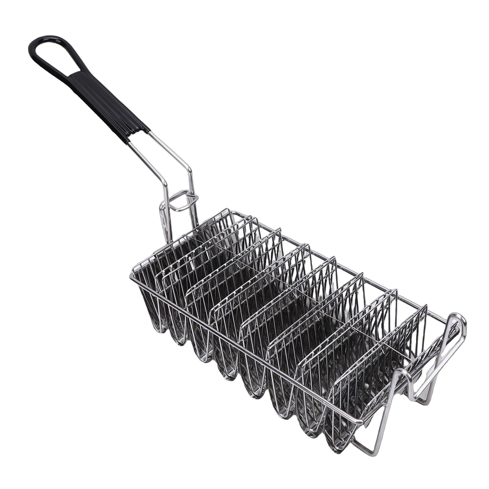 8 Conchas Taco idora Cesta, Acero Inoxidable Molde Forma V