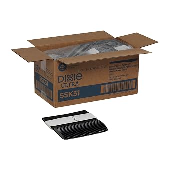 Dixie SSK51 SmartStock Plastic Cutlery Refill, Knives, Black, 40 Per Pack Case of 24 Packs
