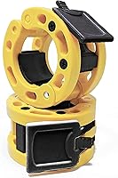 Vista 14 de Clout Fitness - Abrazaderas para barra de pesas olímpicas Collares de liberación rápida (2 unidades) Clips de peso con bloqueo para mancuernas de 2