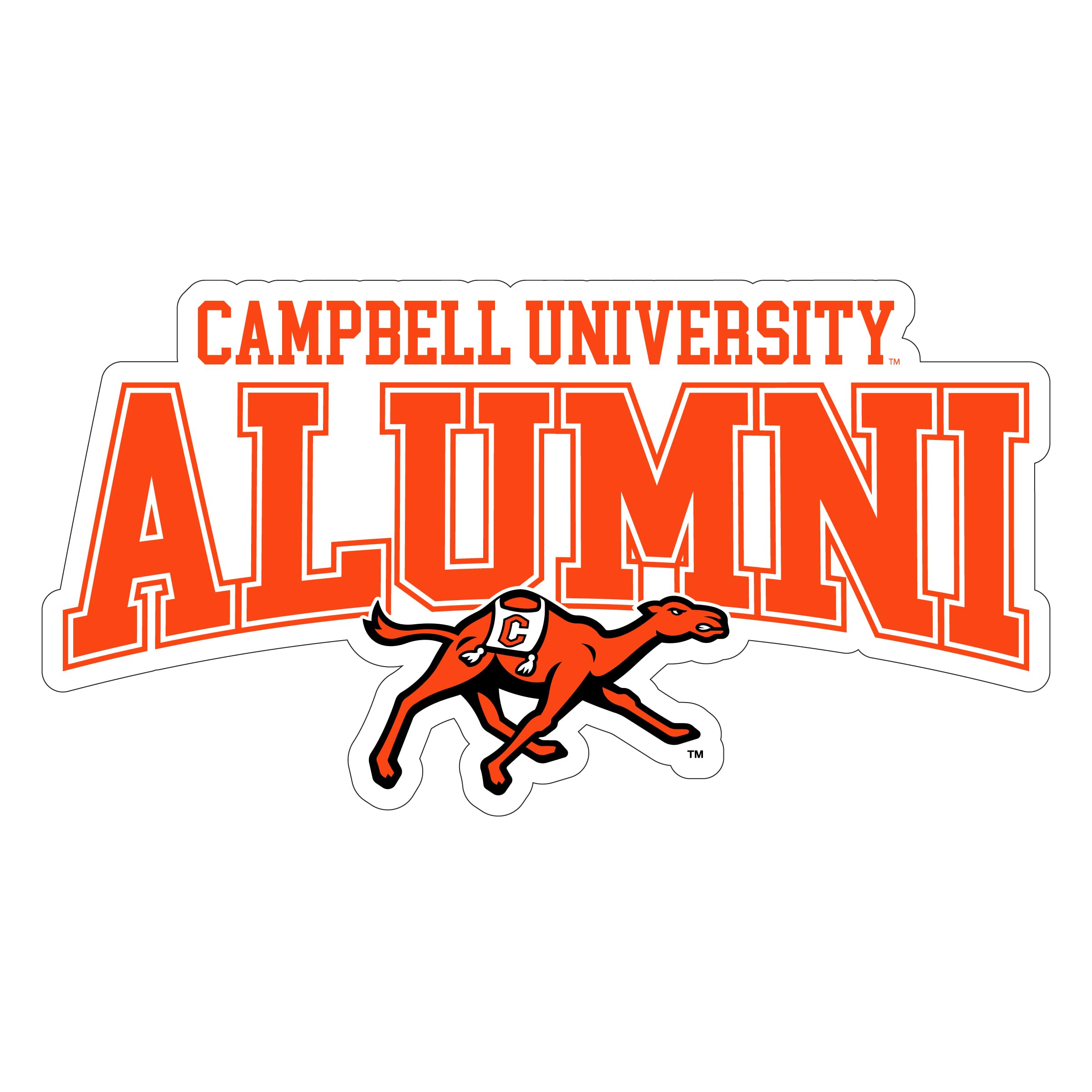 Campbell University Fighting Camels Laser Cut Alumni Vinyl Sticker - Officially Licensed (6-Inches Wide)