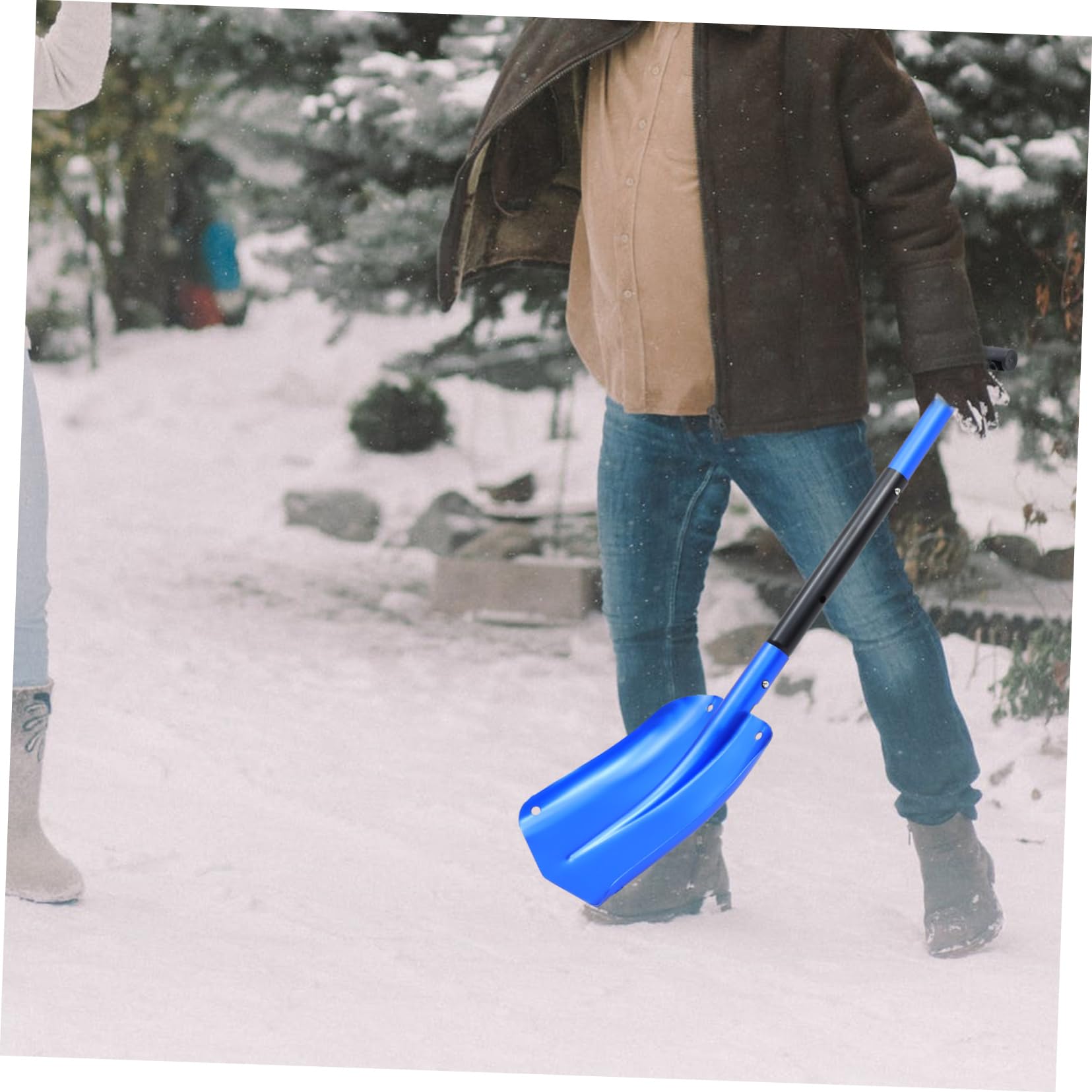 ORFOFE Aluminium Schneeschaufel Faltbar Leichtes Multifunktions-Werkzeug Für Auto Und Winter Ergonomisch Geeignet Zum Schneeräumen Und Eiskratzen Platzsparend Verstaubar Robuste Qualität