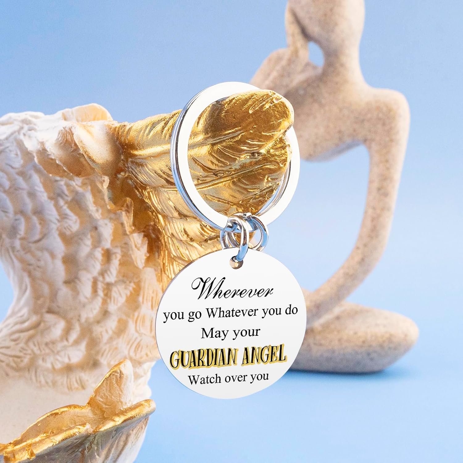 Angel Gifts for Women Men First Communion Gifts for Boys Gilrs Angel Keychain Accessories Birthday Christmas Gift for Boys - Image 5