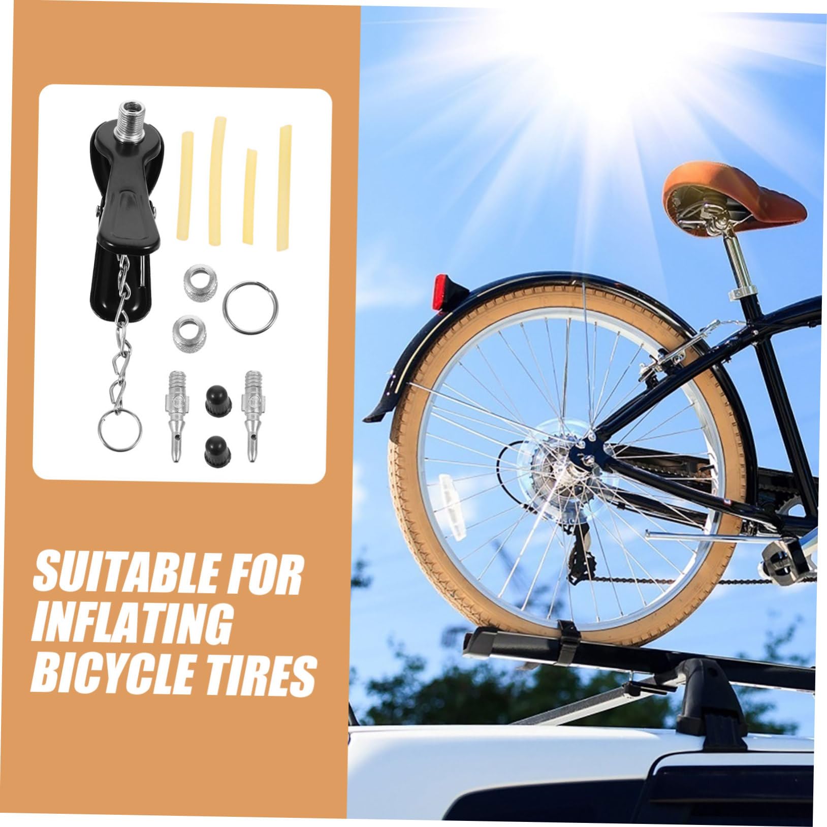 Bicycle Tire Irons Bike Pump Valve Adapter Schrader To Presta