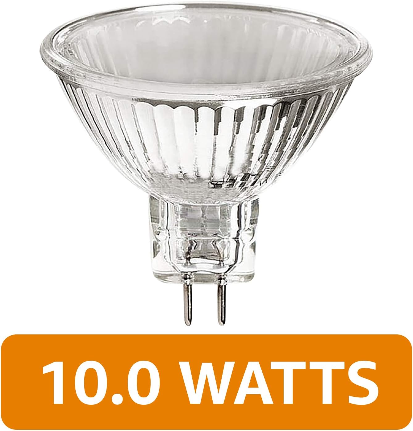 MR11 Halogen Spot Light Bulb Down Reflector Lamp 10W 12V 2 Prong Stove Hood Range Lighting High CRI Warm White 10Watt GU4 Dimmable Replacement GL Fiber Optic BAB C Bright Kitchen 45° Beam 11⁄8 inches