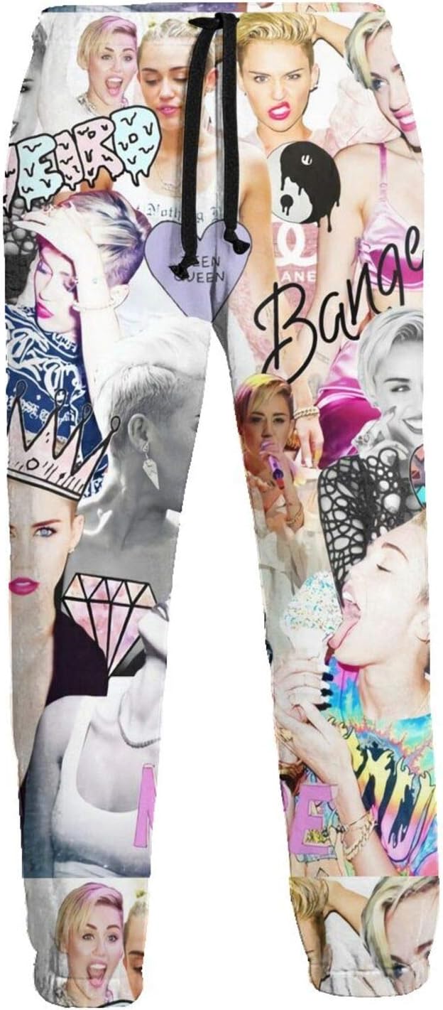 Kindred Miley Cyrus Men's Casual Sweatpants Basic Open Bottom Jogger Pant Elastic Waist Athletic Pants with Pockets for Jogging,Workout,Gym,Running,Training League Legends