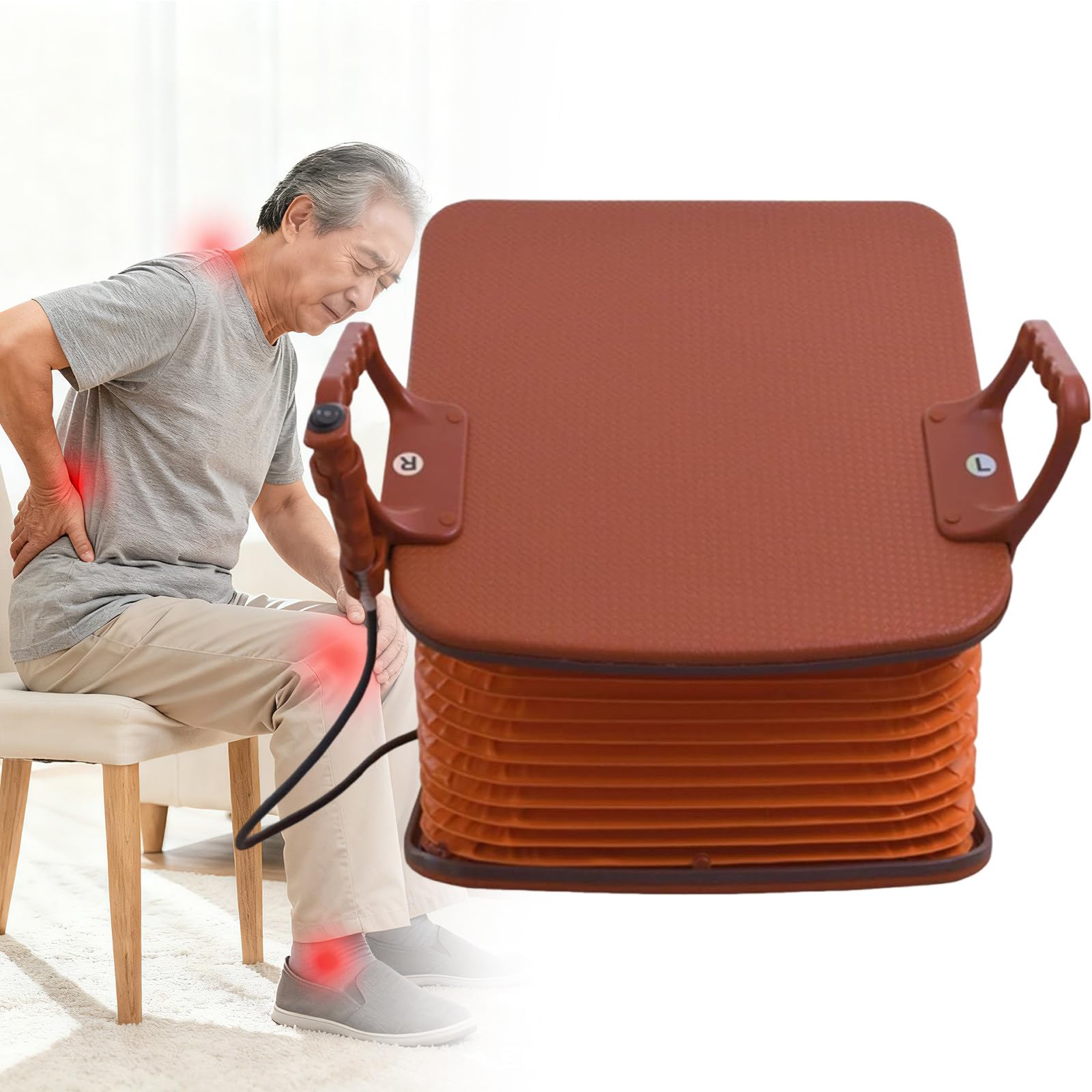 Sunseota Electric Seat Assist Lifting Cushion,SeatLift Powered Lifting Cushion – Electric Stand-Assist Cushion Portable and Lightweight, Rechargeable Lifts up to 220 lbs Mainspower