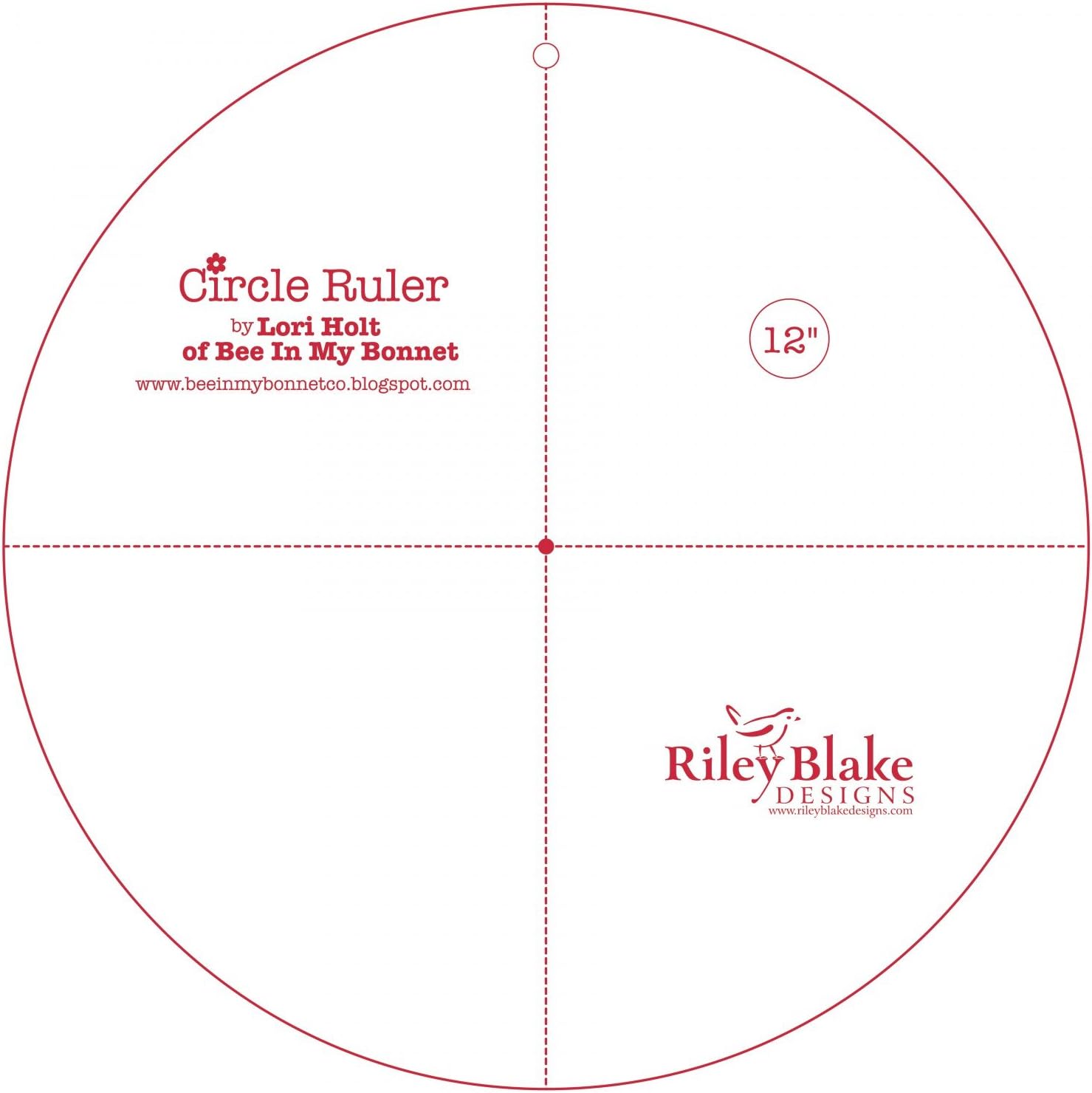 Riley Blake by Lori Holt of Bee in my Bonnet - Circle Ruler 12 inch