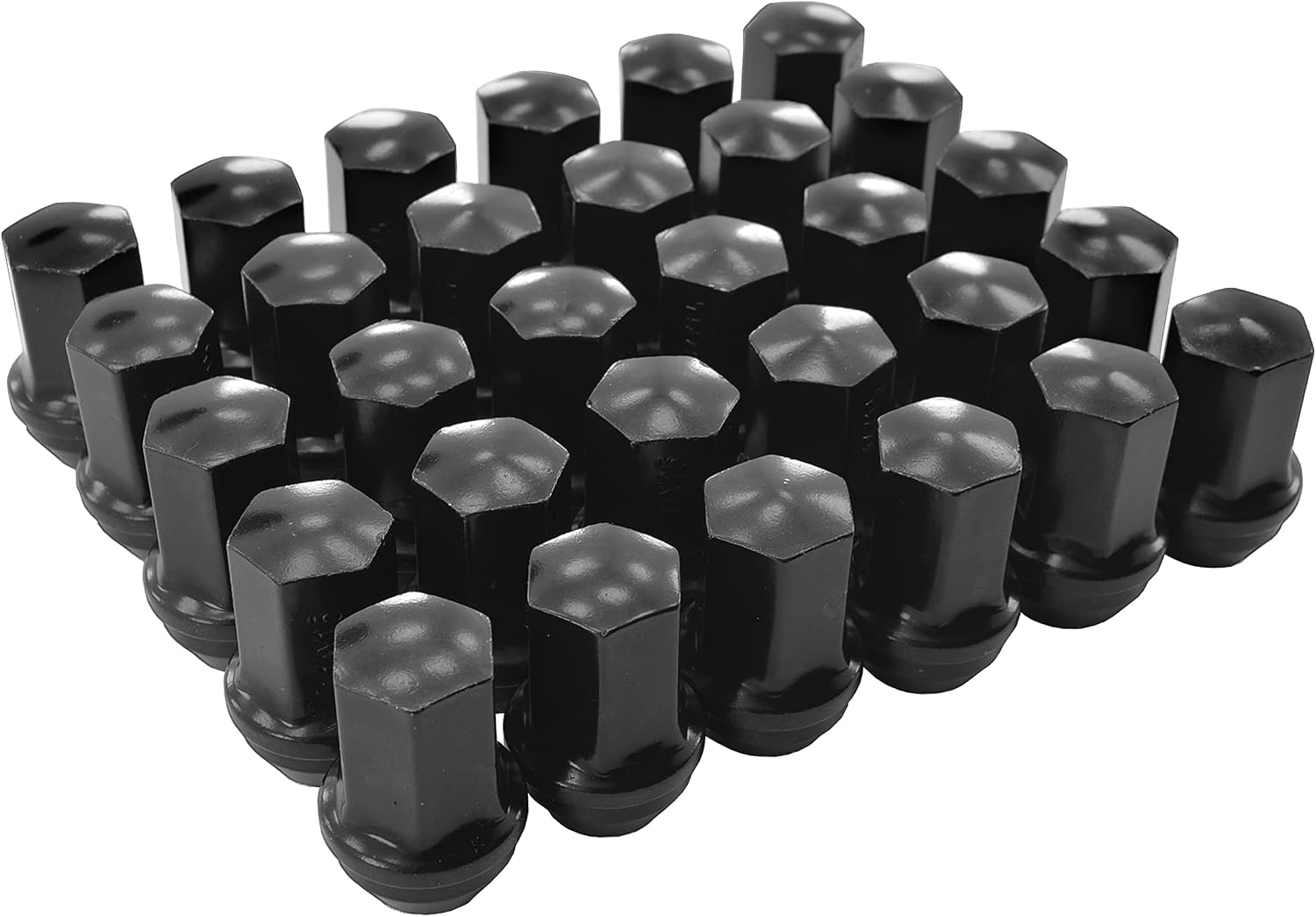 24pc Chevy Silverado Black OEM Factory Style Black Lug Nuts M14x1.5 W/ 22MM Hex Close End 1.5" Tall 6x5.5 Chevy Stock Lugs Made in USA Compatible with Silverado Sierra 2007-2024
