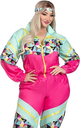 Vista 3 de Leg Avenue Womens 2 Pc Totally 80s Tracksuit Costume