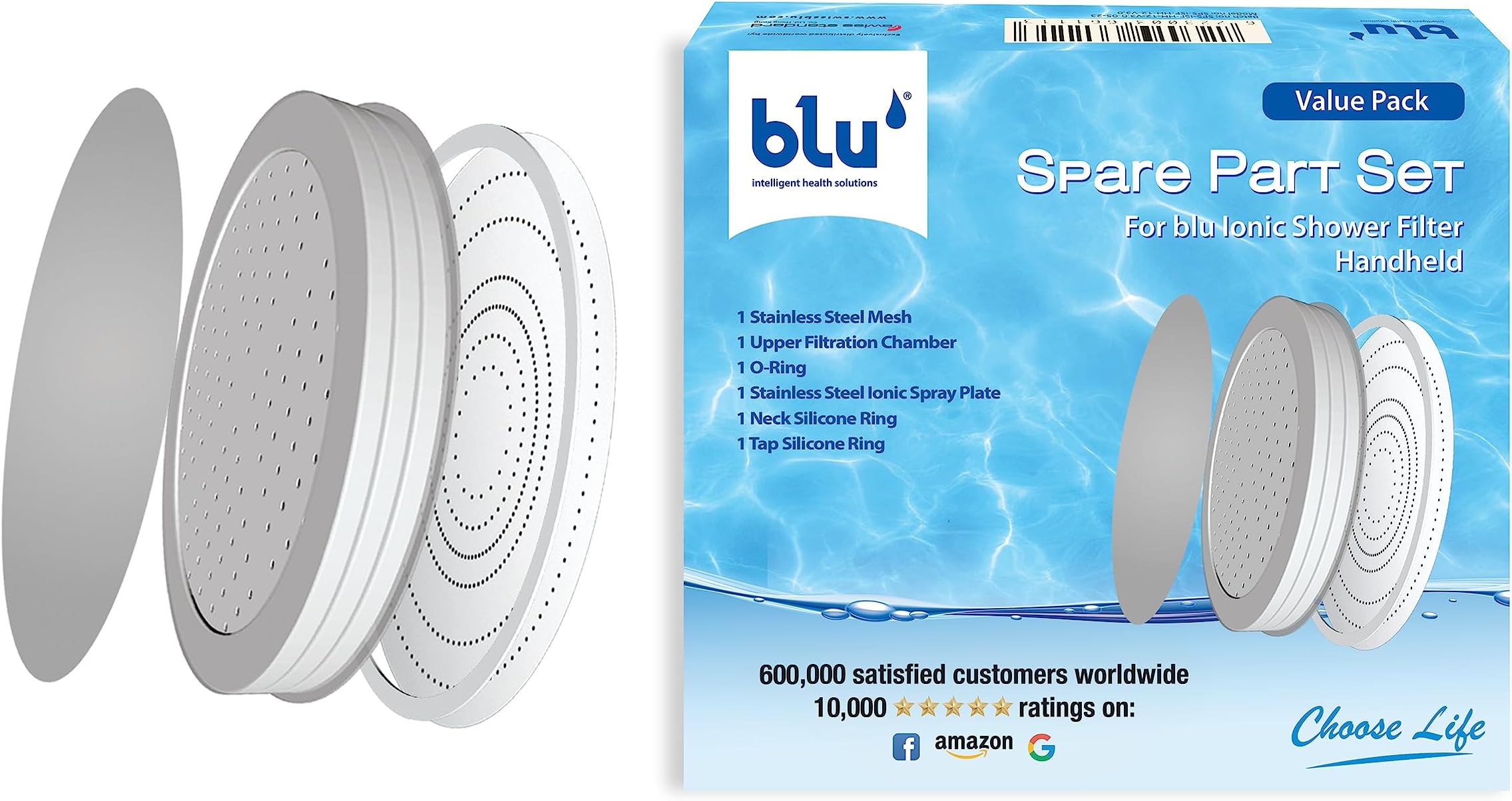 blu Spare Parts Set for blu Ionic Shower head - Handheld