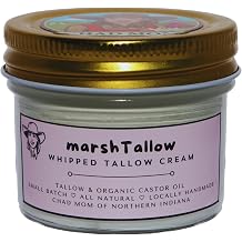 Whipped Tallow Cream Organic Tallow Skin Moisturizer with Castor or Jojoba Oil - 3oz - marshTallow