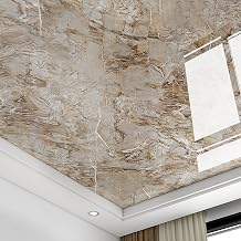 Lightweight Ceiling Cladding Panels Glue Up, Waterproof Ceiling Tiles Panels Coving Wallpaper, Remodeling Offices/Basement/Residential Interior Wall DecorA style,WXL 2.6ft x 9.8ft