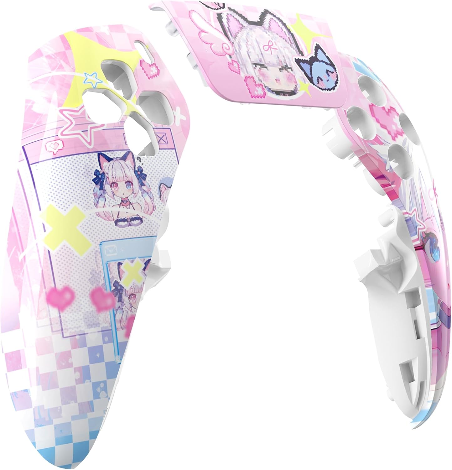 eXtremeRate Left Right Front Top Shell with Touchpad Compatible with ps5 Edge Controller, Scary Party DIY Replacement Faceplate Shell Custom Touch Pad Cover Compatible with ps5 Edge Controller