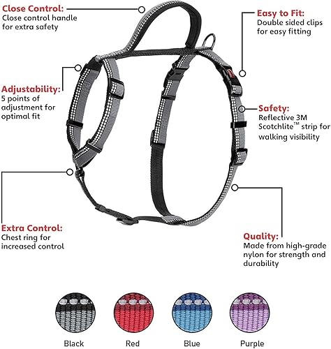 Miniatura 19 de HALTI Arnés para caminar, arnés ligero para perro con asa, reflectante y ajustable, ideal para paseos de cachorros, adecuado para perros pequeños