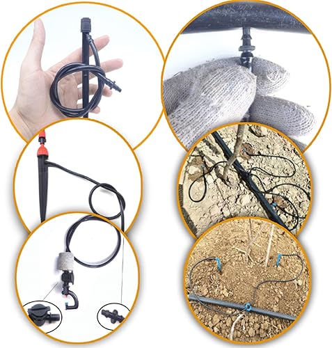 Miniatura 8 de Tubo de riego por goteo de 50 pies y 14 pulgadas, línea de distribución en blanco, manguera de agua, tubo de riego de jardín para sistema de riego