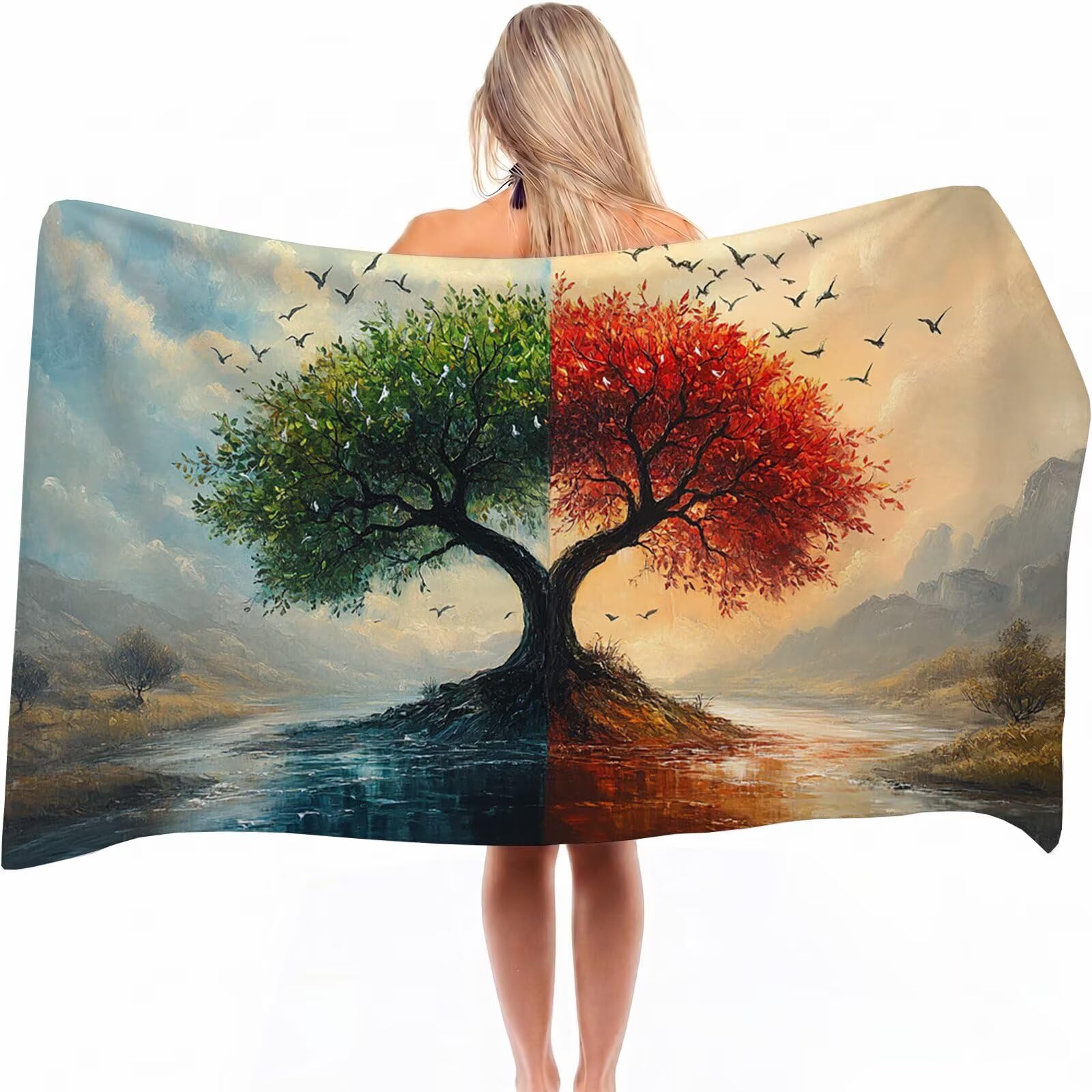 Serviette de plage microfibre séchage rapide et ultra légère pour le sport