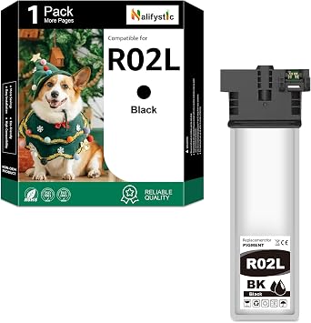Remanufactured Ink Cartridge Replacement R02L R02L120, 1 Pack Black