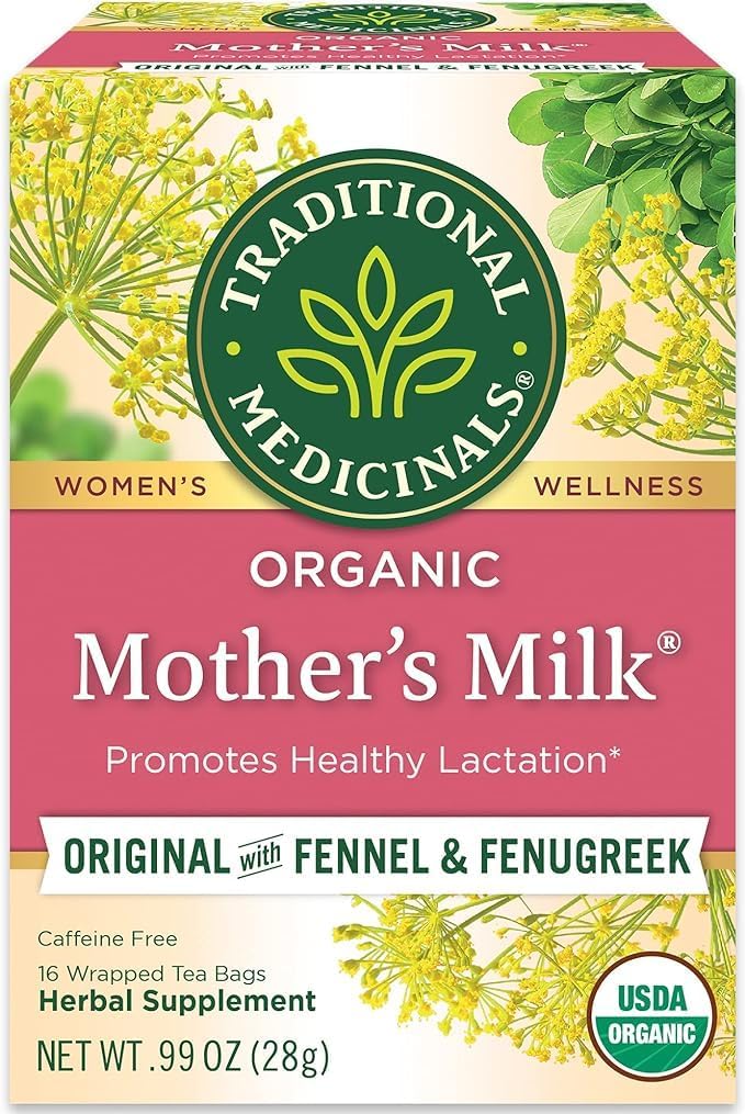 Organic Women S Tea, Mother Milk, Herbal Supplement For Healthy Lactation, 16-Count (Pack Of 1)