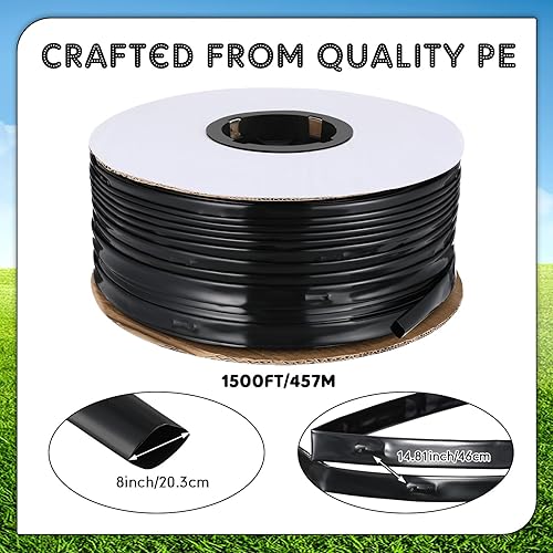 Miniatura 2 de Pushglossy Tubería de riego por goteo de 1500 pies, 58 pulgadas, espacio de 8 pulgadas, manguera de riego de 0.46, línea de tubo de riego de jardín,