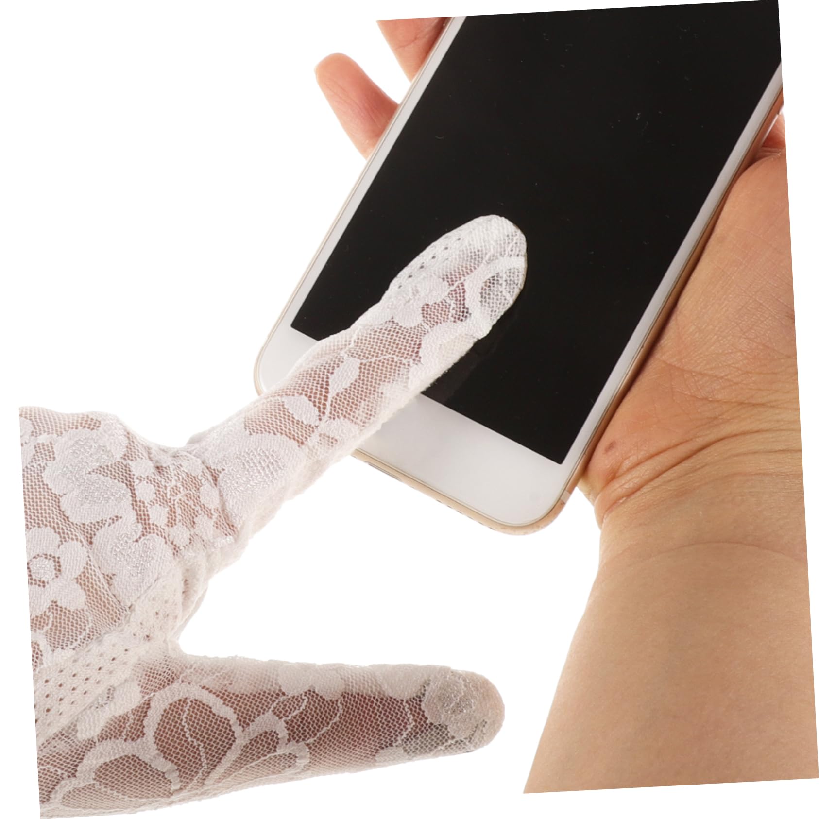 BESPORTBLE Lace Gloves for Women 1 Pair Bridal Gloves Wedding Party Supplies Touch Screen Fashionable Design
