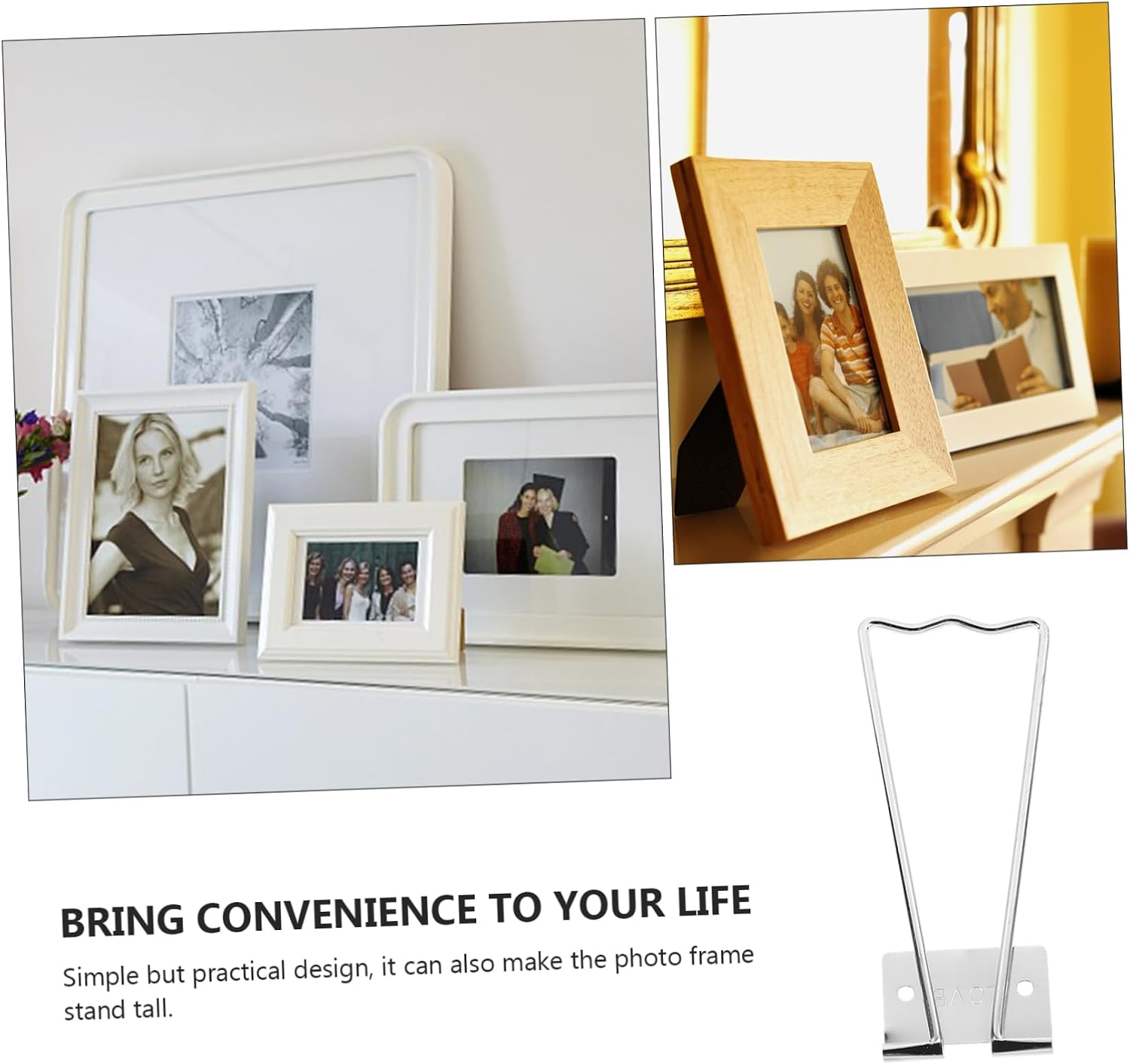Holibanna 10pcs Iron Photo Frame Holders Support Stands for Pictures Art Displays and Home Decor for Offices and Studios