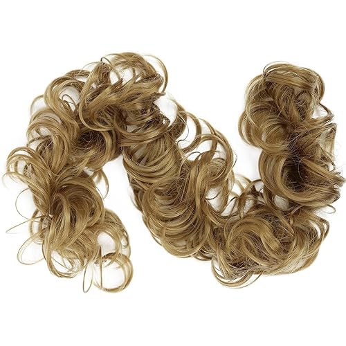 Miniatura 8 de Prettyshop - Banda elástica para el cabello con aspecto voluminoso rizado y desordenado de cabello, para moño