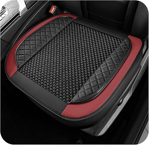 Miniatura 14 de Funda para asiento de auto, funda de almohadón de cuero para la parte inferior delantera del asiento con bolsillo de almacenamiento, protector