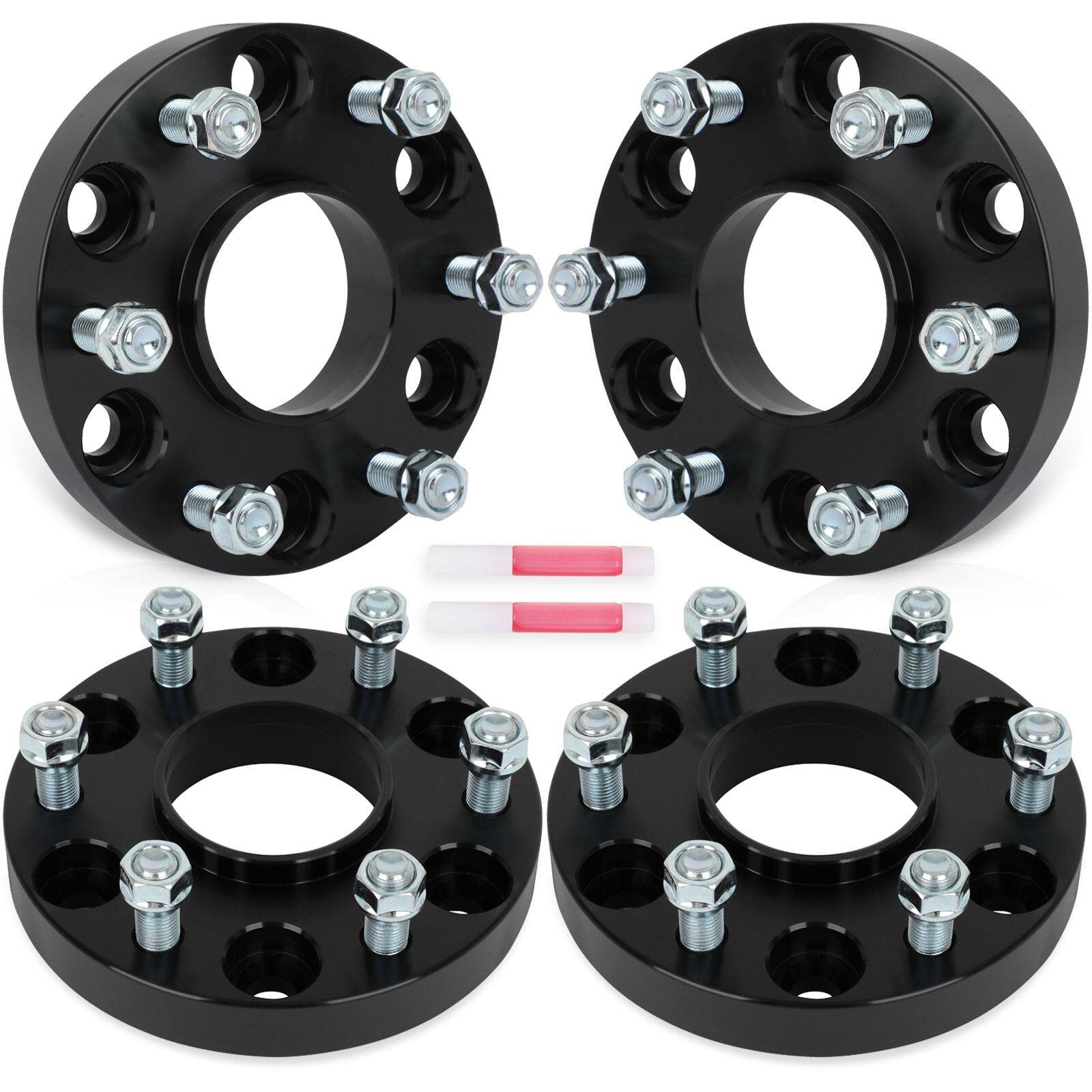 SCITOO 4Pcs 6x5.5 Wheel Spacers 1 inch Bore 78.1mm Studs 14x1.5 6 Lug