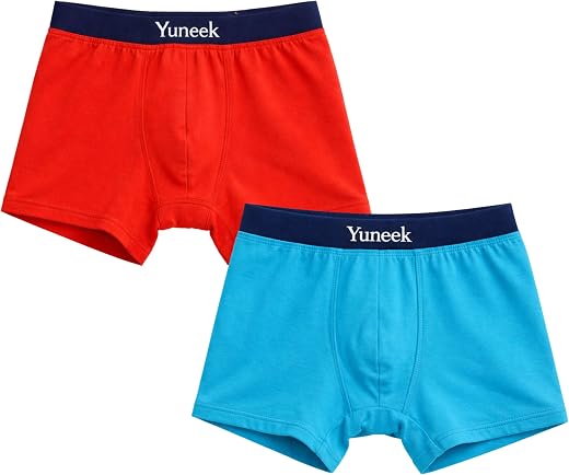 Yuneek Boys Cotton Trunks | Breathable &amp; Skin-Friendly Fabric | Soft Elastic Waistband | Regular Fit Kids Underwear