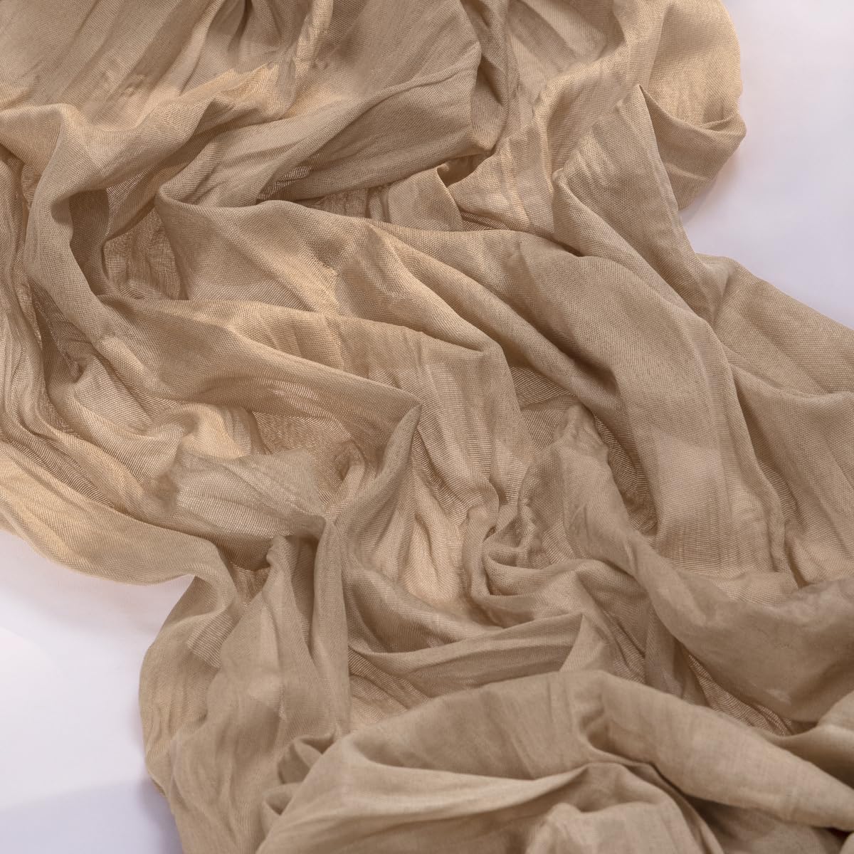 MLMC Seihtuch-Tischläufer, Boho, rustikal, Gaze, Taupe, Käsetuch, neutrale Dekoration, 89 x 305 cm, für Empfang, Hochzeit, Brautparty, Party, Dekoration, 12 Stück
