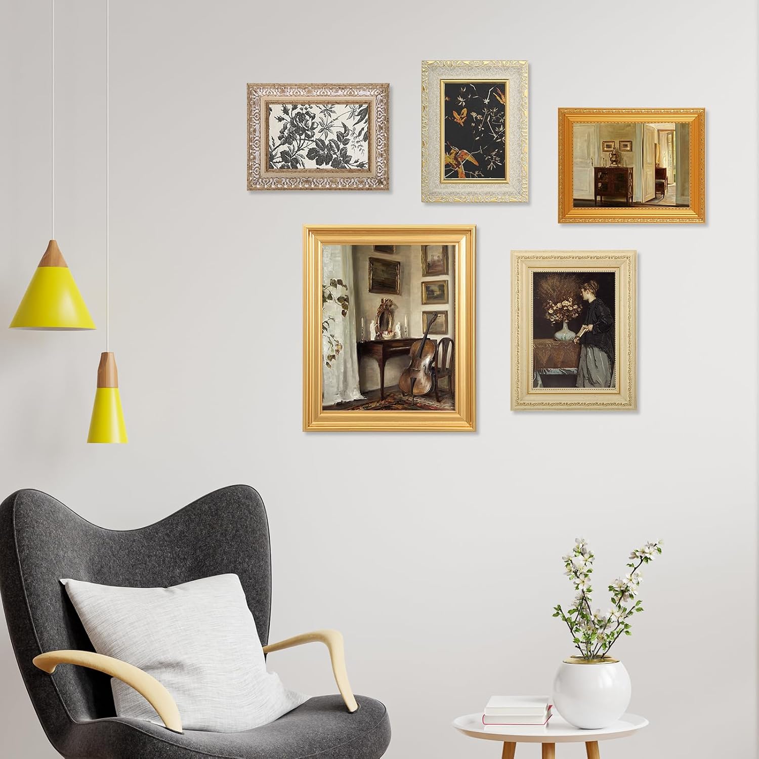10 Pack Vintage Picture Frames for Wall or Tabletop Display Ornate Vintage Picture Frames Vintage Wall Art for Gallery Bedroom Living Room Antique Photo Frame for Wall Décor