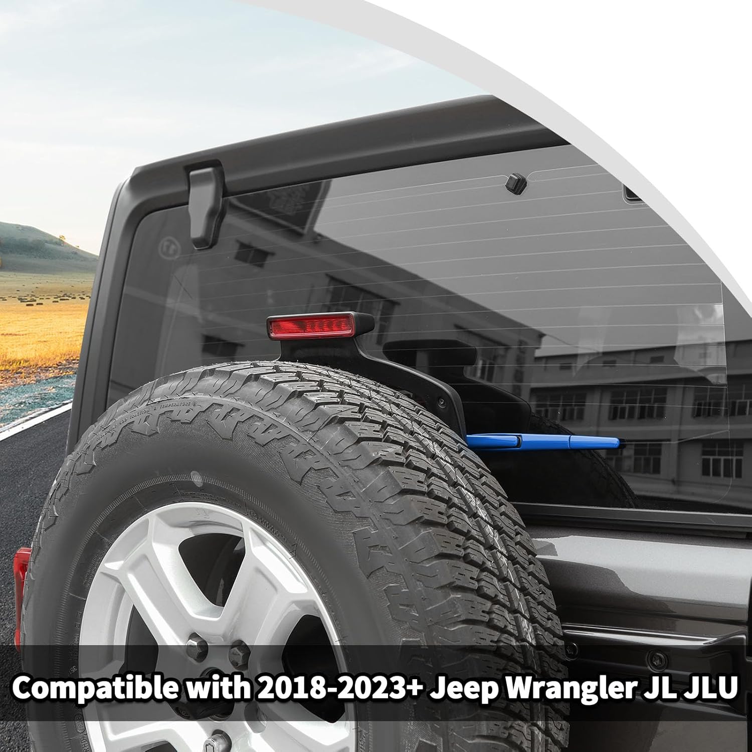 Windshield Wipers Arm Cover Trim Front Window Wiper Cover for Jeep Wrangler JL JLU & Gladiator JT 4xe 2018-2025 Exterior Accessories 8PCS Blue
