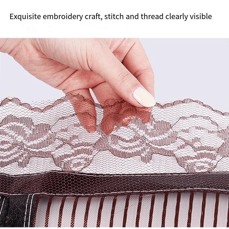 Image of Polyester Magnetic Mosquito Net /Curtain for Door, for All Door Types & Sizes, Auto-Closing Insect Screen to Keep Mosquito Out (200 x 100 Cm, Brown)
