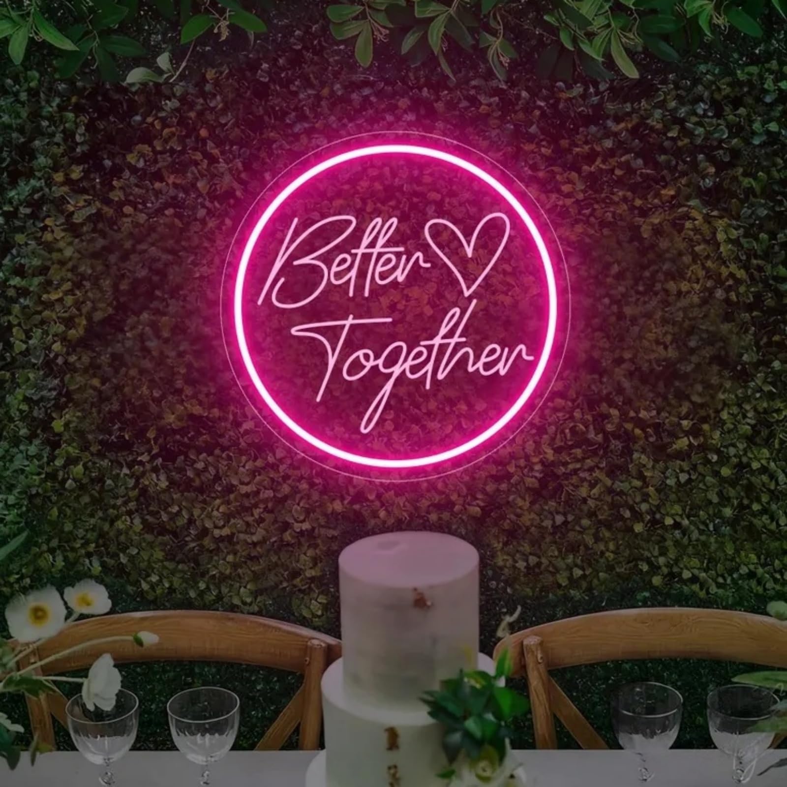 Better Together neonowe światło do dekoracji ściany, neonowa tabliczka na wesela, zaręczyny, imprezy, do domu, sypialni, baru, na urodziny