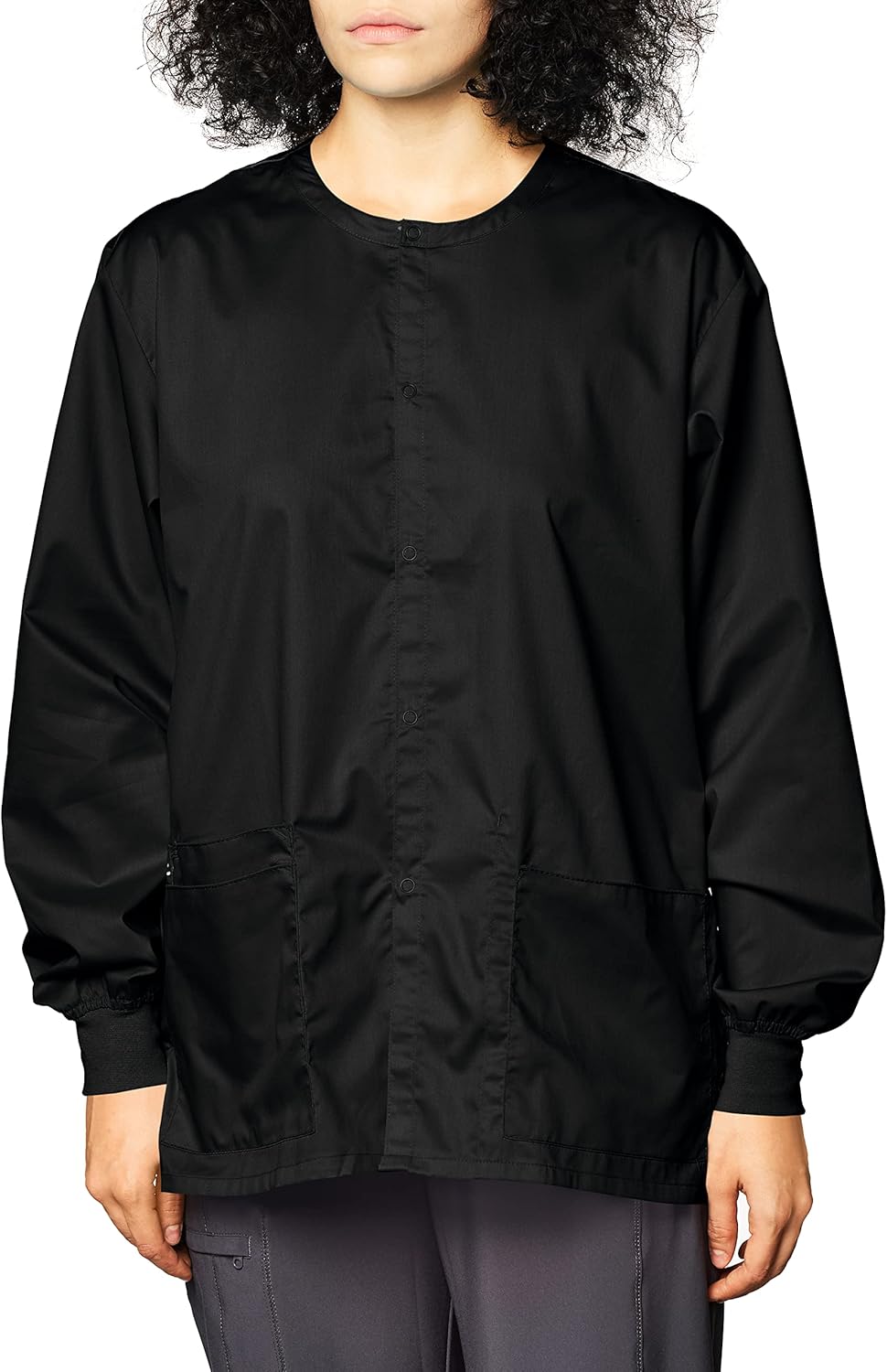 WonderWink Women's Snap Front Jacket: Clothing, Shoes & Jewelry