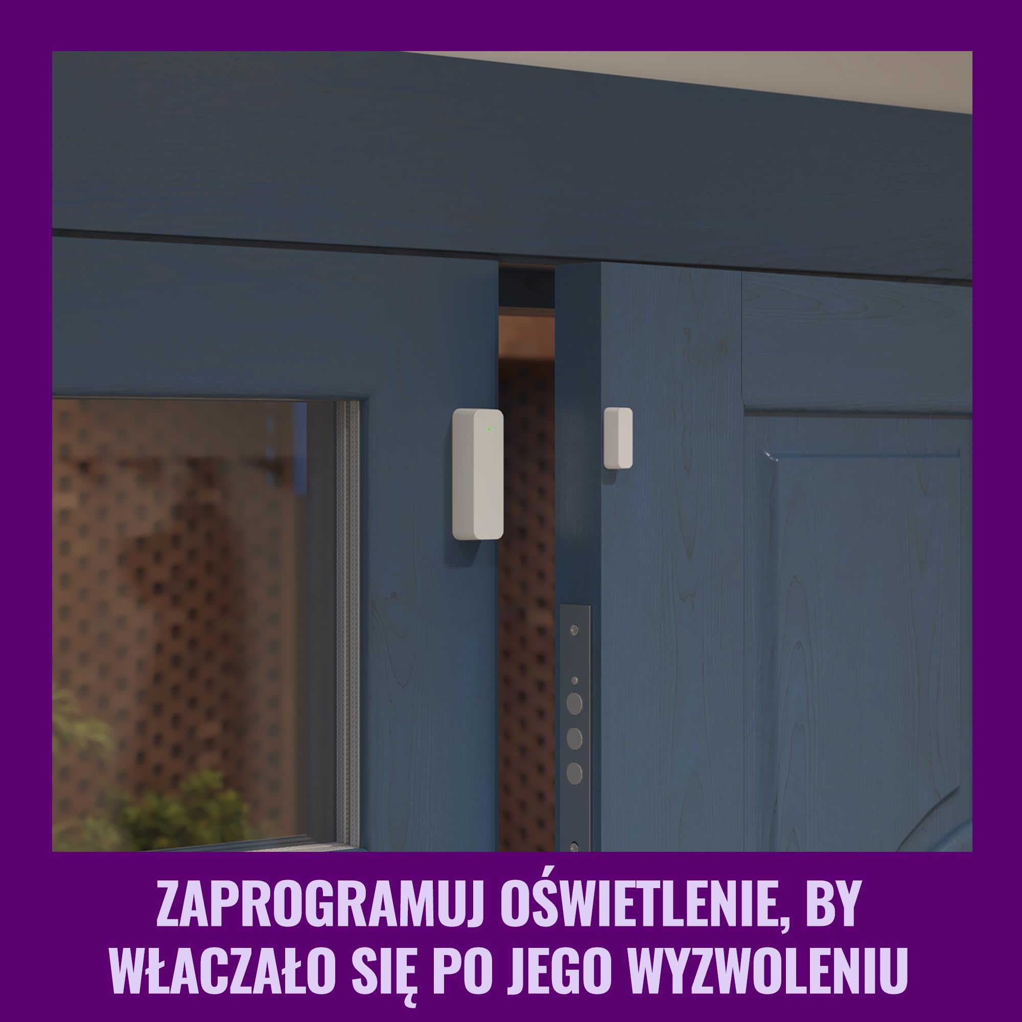 Czujnik Kontaktu WiZ – Monitorowanie Domu, Alerty w Czasie Rzeczywistym, Alarmy Świetlne, Łatwa Konfiguracja, Powiadomienia, Sterowanie Aplikacją, Współpracuje z Kamerą i Światłami WiZ.