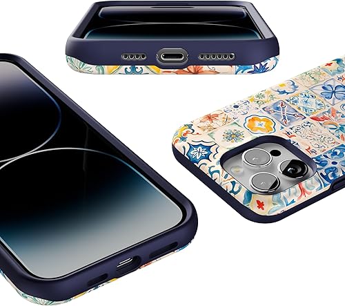 Vista 1047 de Casely - Funda para iPhone 14 Pro Max, Viva La Vida, Frida Kahlo Floral Collage, compatible con MagSafe 10 Frida Kahlo Viva La Vida Collage