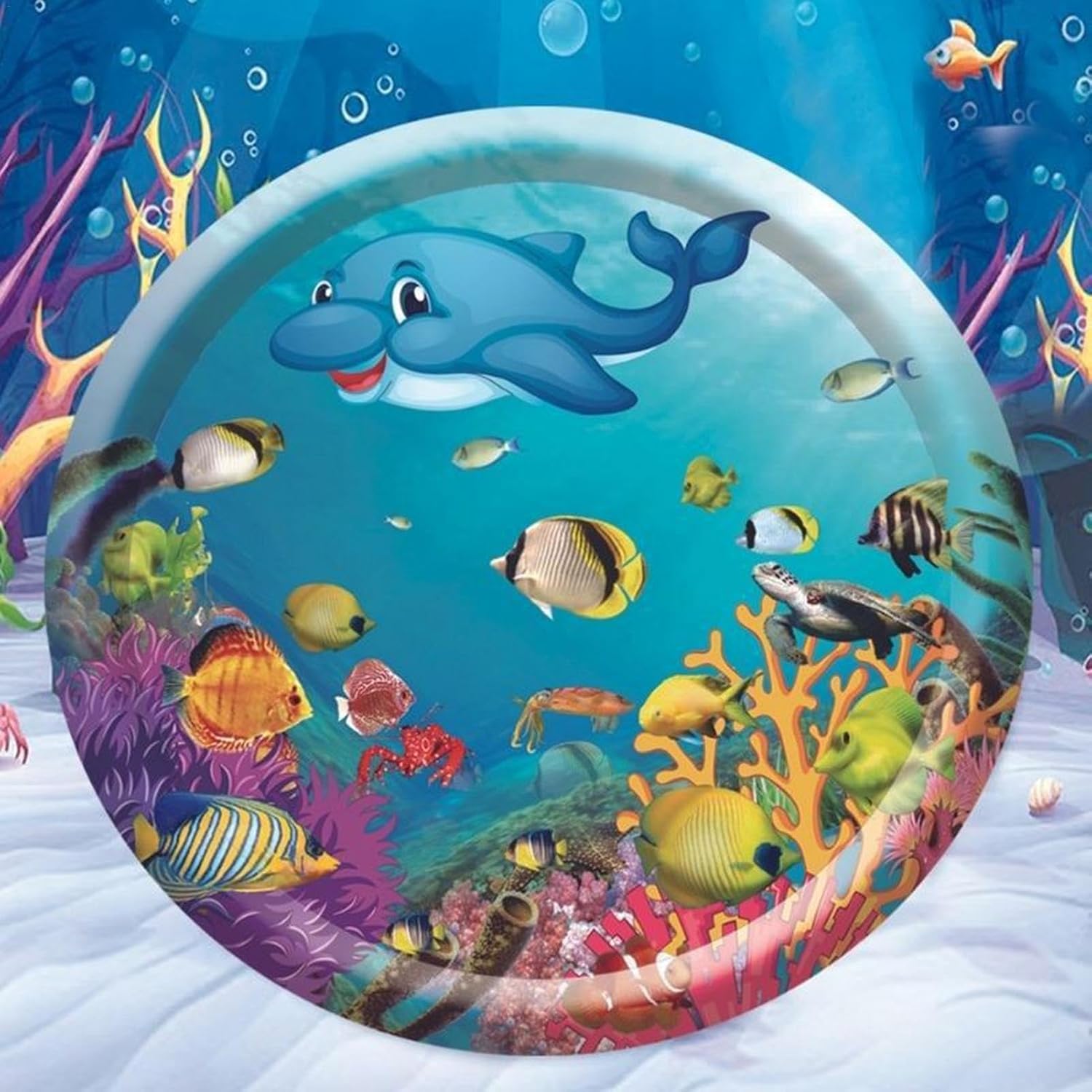 review Pet Cooling Bed Water Mat | Inflatable Water Mat Pet Cooling Bed | Round Water Sensory Pad for Small Dogs | Guinea Water Sensory Mat, Cat Cooling Water Mat, Cooling Bed Water